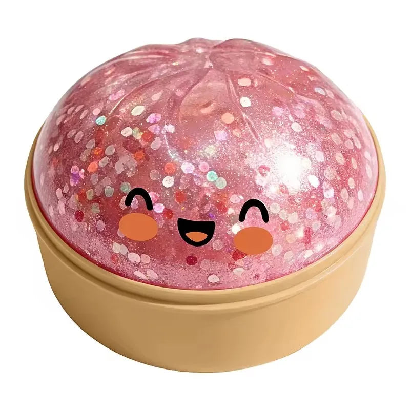 Dumpling Squishy shaped stress relief ball with slow bounce and soft touch, used for stress relief in office and home decor as an adult