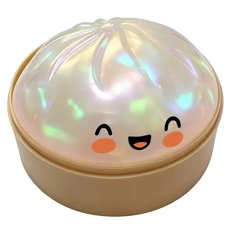 Dumpling Squishy shaped stress relief ball with slow bounce and soft touch, used for stress relief in office and home decor as an adult