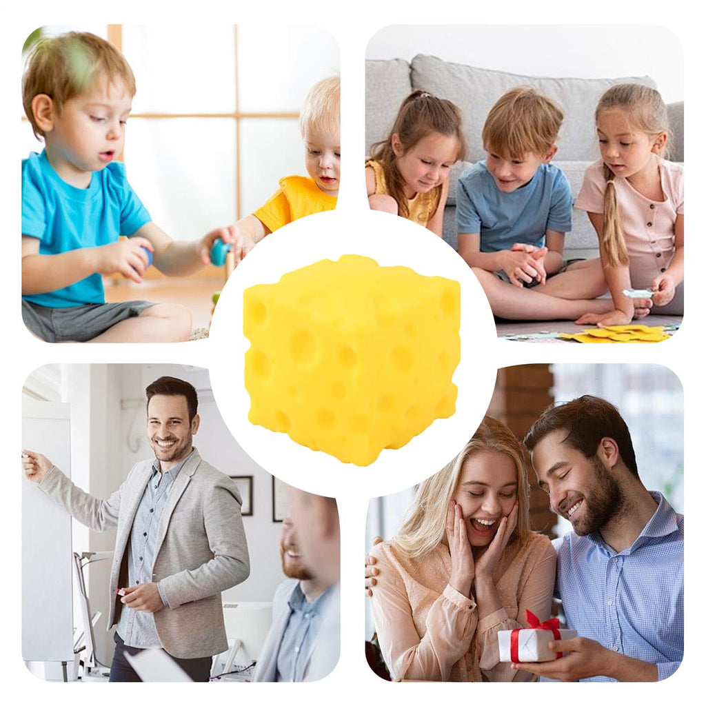 Cheese Squishy Square Ball, Cheese Yellow Shape Squeeze Toy ,Anti-Stress Toy, Realistic Cheeses Shape, Slow-Rising Butter Stick Squishy Toys